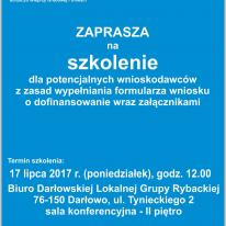 ZAPRASZAMY NA SZKOLENIE CZ. II, Z ZASAD WYPEŁNIANIA WNIOSKU O DOFINANSOWANIE WRAZ ZAŁĄCZNIKAMI